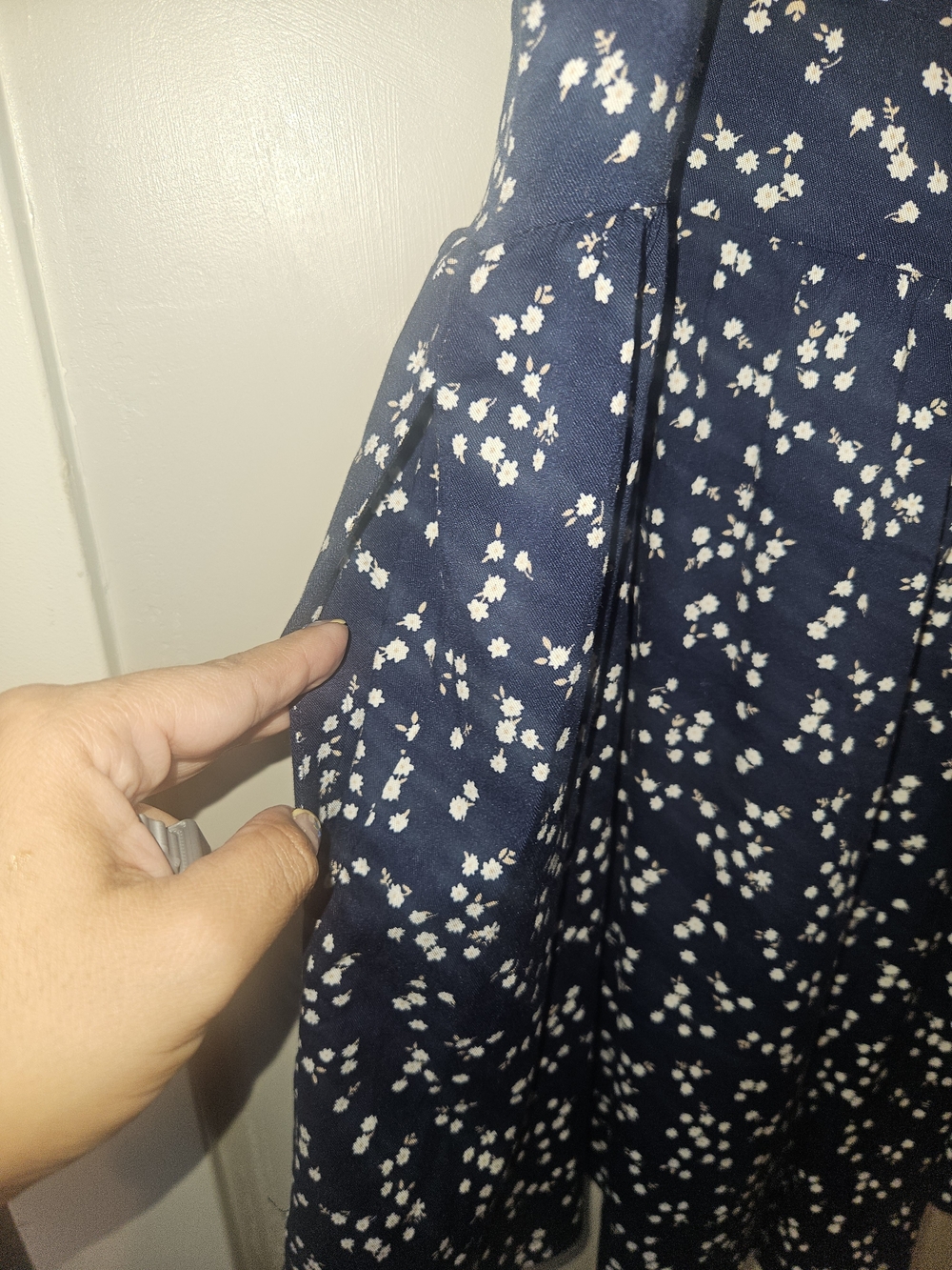 torrid Navy Floral Ruffle-Strap Rumper - Picture 4 of 5
